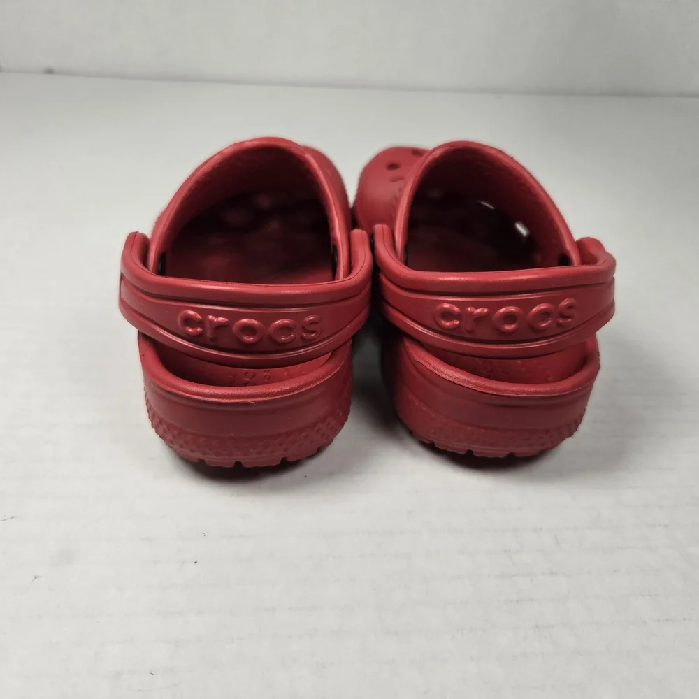 CROCS Red Classic Clogs Slippers Unisex Kids Size C6 Toddler Baby